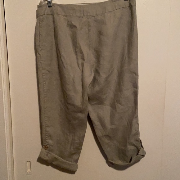 Eileen Fisher Organic Cotton Linen Capris - Picture 4 of 6